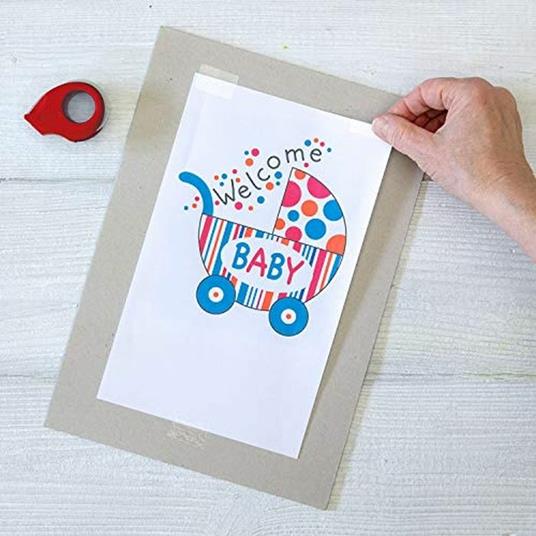 Blister con 5 marker Textile per tessuto - baby party:blu/azzurro/rosso/rosa/nero - 3