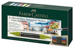 Faber-Castell 160308 - Pennarello per acquerelli Albrecht Dürer con doppia punta per un'applicazione precisa e precisa del colore, astuccio da 5 pezzi, colori assortiti