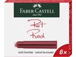 Faber-Castell 185514 ricaricatore di penna Rosso 6 pz