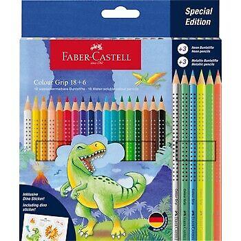 Matite Colour Grip Faber-Castell dinosaurus – conf. 24 pz – colori assortiti – 201546