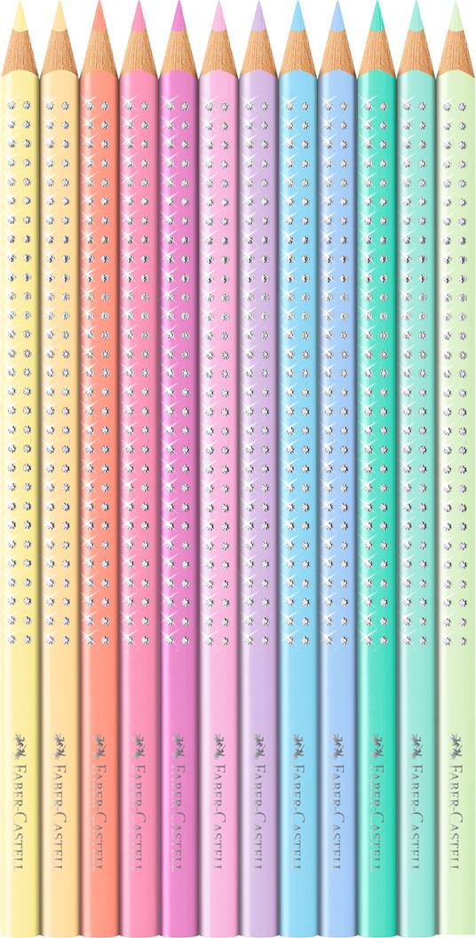 Set in metallo con matite colorate Sparkle Pastel, 12 matite colorate  pastello - Faber-Castell - Cartoleria e scuola | IBS