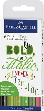 Faber-Castell 6 Penne Pitt Artist pen Green