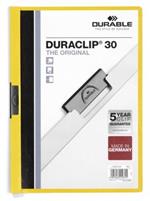 Durable Duraclip 30 cartellina con fermafoglio Trasparente, Giallo PVC