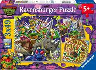 Ravensburger - Puzzle Teenage Mutant Ninja Turtles, Collezione 3x49, 3 Puzzle da 49 Pezzi, Età Raccomandata 5+ Anni