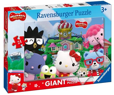 Ravensburger - Puzzle Hello Kitty, Collezione Giant Pavimento, Idea Regalo per Bambini 3+ Anni, 24 Pezzi Giganti