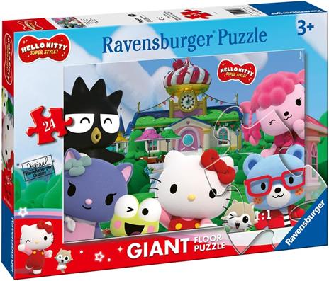 Ravensburger - Puzzle Hello Kitty, Collezione Giant Pavimento, Idea Regalo per Bambini 3+ Anni, 24 Pezzi Giganti - 2