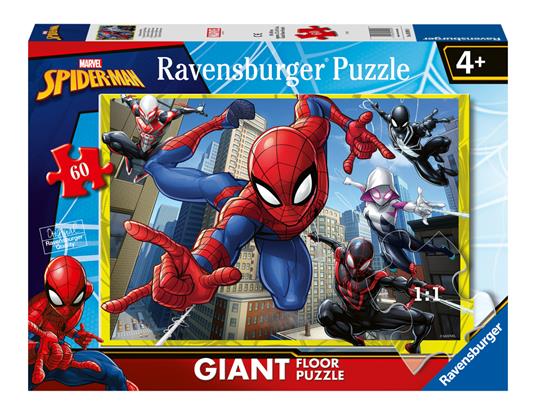 Ravensburger - Puzzle Spiderman, Collezione 60 Giant Pavimento, 60 Pezzi,  Età Raccomandata 4+ Anni - Ravensburger - Puzzle 60 pz Giant - Puzzle per  bambini - Giocattoli | IBS