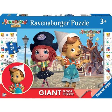 Ravensburger - Puzzle I puffi, Collezione 24 Giant Pavimento, 24