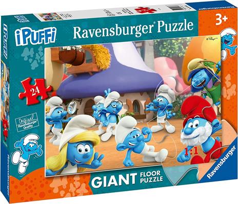 Ravensburger - Puzzle I puffi, Collezione 24 Giant Pavimento, 24 Pezzi, Età Raccomandata 3+ Anni - 2