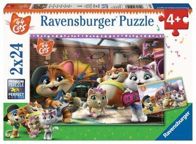 Ravensburger - Puzzle 44 Gatti, Collezione 2x24, 2 Puzzle da 24 Pezzi, Età Raccomandata 4+ Anni - 6