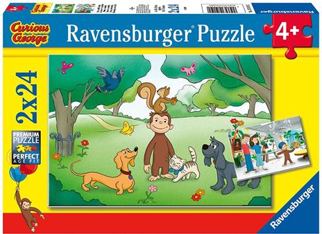 Ravensburger - Puzzle George, Collezione 2x24, 2 Puzzle da 24 Pezzi, Età Raccomandata 4+ Anni - 3