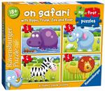 Ravensburger - Puzzle Safari, Collezione My First Puzzles, 2-3-4-5 Pezzi, Età Raccomandata 18+ Mesi