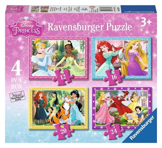 Ravensburger - Puzzle Princesse Disney, Collezione 4 in a Box, 4 puzzle da  12-16-20-24 Pezzi, Età Raccomandata 3+ Anni - Ravensburger - Puzzle 4 in a  box - Puzzle per bambini - Giocattoli | IBS