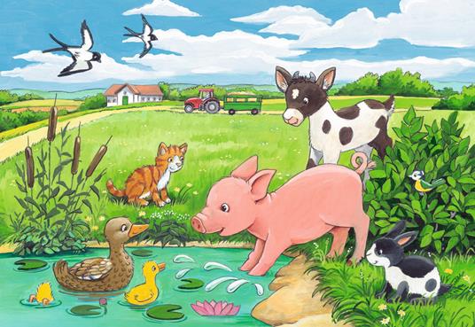 Ravensburger - Puzzle Cuccioli di campagna, Collezione 2x12, 2 Puzzle da 12 Pezzi, Età Raccomandata 3+ Anni - 3