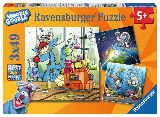 3 x 49 Teile. WG: Im Weltall, Labor und Unterwasser. Ravensburger 00.008.045 puzzle 49 pezzo(i) - 2