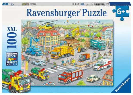 Puzzle Xxl 100 Pz. Veicoli in Città. Ravensburger (10558)