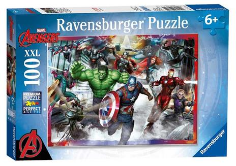 Ravensburger - Puzzle Avengers, 100 Pezzi XXL, Età Raccomandata 6+ Anni