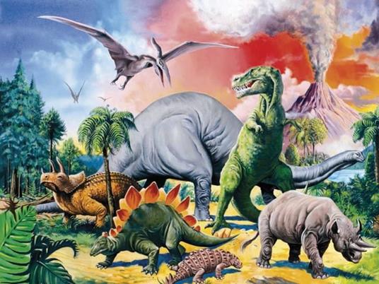 Ravensburger - Puzzle Dinosauri, 100 Pezzi XXL, Età Raccomandata 6+ Anni