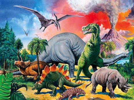 Ravensburger - Puzzle Dinosauri, 100 Pezzi XXL, Età Raccomandata 6+ Anni - 3