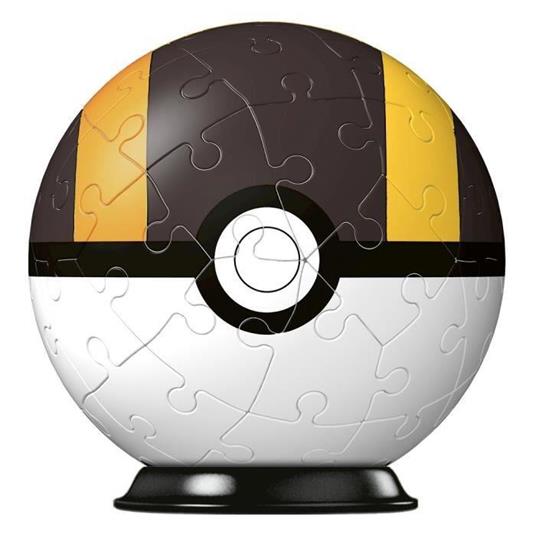 Ravensburger - 3D Puzzle Pokémon Pokéball Nera E Gialla, 54 Pezzi, 6+ Anni - 3