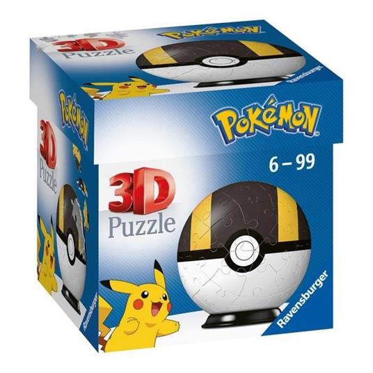 Ravensburger - 3D Puzzle Pokémon Pokéball Nera E Gialla, 54 Pezzi, 6+ Anni - 2