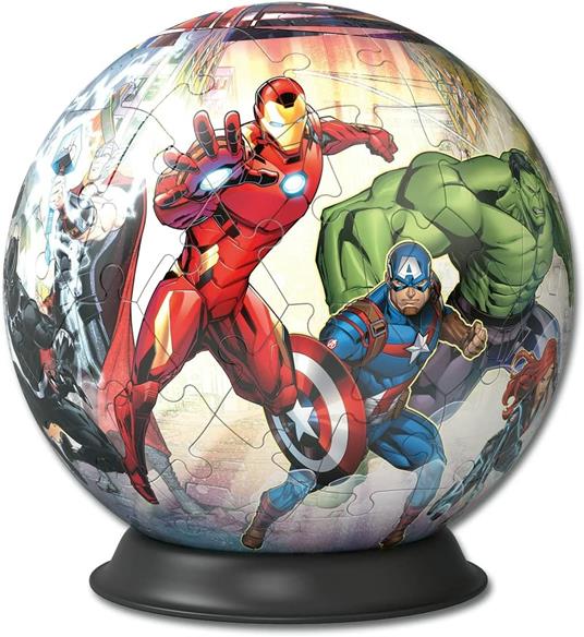 Ravensburger - 3D Puzzle Avengers, Puzzle Ball, 72 Pezzi, 6+ Anni - 2