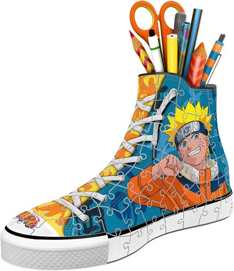 Ravensburger - 3D Puzzle Portapenne Sneaker Naruto, 108 Pezzi, 8+ Anni - 3