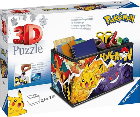 Ravensburger - 3D Puzzle Storage Box Pokémon, 216 Pezzi, 8+ Anni - 2