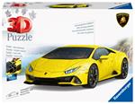 Ravensburger - 3D Puzzle Lamborghini Huracán Evo Gialla, 108 Pezzi, 8+ Anni