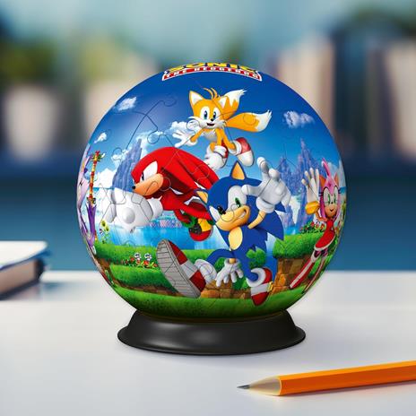 Ravensburger - Puzzle 3D, Puzzle-Ball Sonic the Hedgehog, per Adulti e Bambini 6+ Anni, Idea Regalo, 72 Pezzi - 4