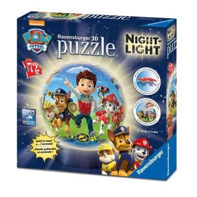 Paw Patrol. Lampada Notturna Puzzle 72 Pezzi 3D - 3