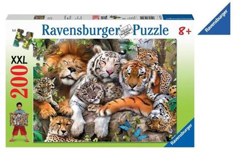 Ravensburger - Puzzle Grandi felini, 200 Pezzi XXL, Età Raccomandata 8+ Anni - 2