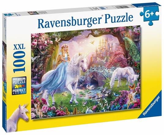 Ravensburger - Puzzle Magical Unicorn, 100 Pezzi XXL, Età Raccomandata 6+ Anni