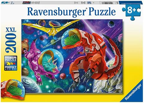 Ravensburger - Puzzle Dinosauri spaziali, 200 Pezzi XXL, Età Raccomandata 8+ Anni - 2