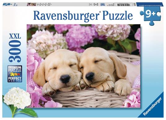 Ravensburger - Puzzle Labrador sognanti, 300 Pezzi XXL, Età Raccomandata 9+ Anni - 2