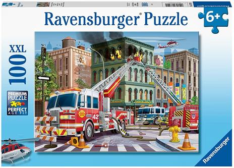 Ravensburger - Puzzle Pompieri, 100 Pezzi XXL, Età Raccomandata 6+ Anni - 2