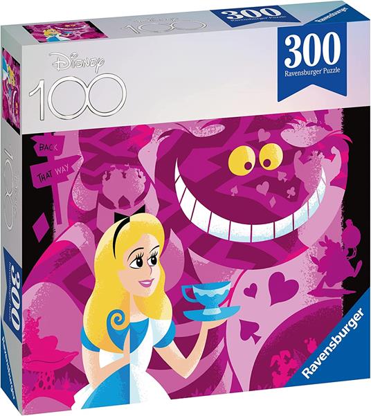 Ravensburger - Puzzle Disney Alicia, 300 Pezzi, 8+, Limited edition Disney 100 - 2