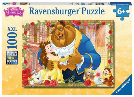 Ravensburger - Puzzle La Bella e la Bestia, 100 Pezzi XXL, Età Raccomandata 6+ Anni