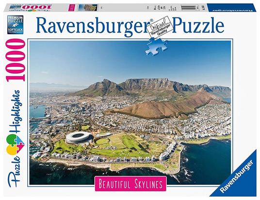 Ravensburger - Puzzle Cape Town, Collezione Beautiful Skylines, 1000 Pezzi, Puzzle Adulti - 10
