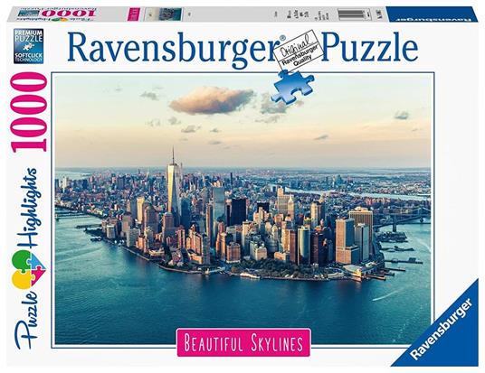 Ravensburger - Puzzle New York, Collezione Beautiful Skylines, 1000 Pezzi, Puzzle Adulti - 7