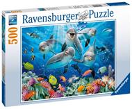 Ravensburger - Puzzle Delfini, 500 Pezzi, Puzzle Adulti