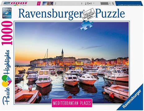 Ravensburger - Puzzle Mediterranean Croatia, Collezione Mediterranean Places, 1000 Pezzi, Puzzle Adulti