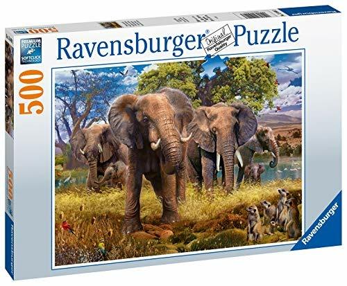 Ravensburger - Puzzle Famiglia di Elefanti, 500 Pezzi, Puzzle Adulti - 7