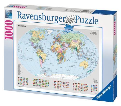 Puzzle 1000 pezzi Mappamondo politico (15652) - Ravensburger - 1000 pezzi  Fantasy e disegni - Puzzle da 1000 a 3000 pezzi - Giocattoli | IBS