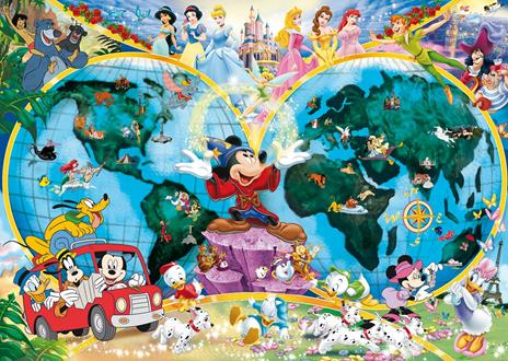 Mappamondo Disney Puzzle 1000 pezzi Ravensburger (15785) - 12