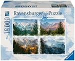 Ravensburger - Puzzle 4 Stagioni del Castello delle Fiabe, 18000 Pezzi, Puzzle Adulti