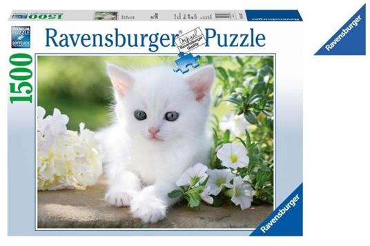 Ravensburger - Puzzle Gattino Bianco, 1500 Pezzi, Puzzle Adulti - 2