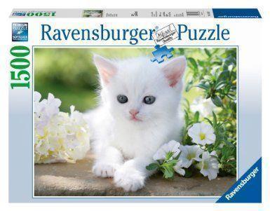 Ravensburger - Puzzle Gattino Bianco, 1500 Pezzi, Puzzle Adulti - 5