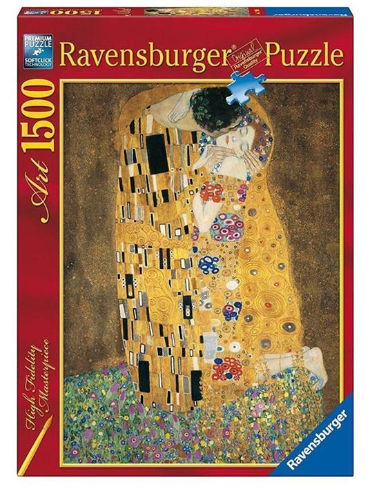 Ravensburger - Puzzle Klimt: Il Bacio, Art Collection, 1500 Pezzi, Puzzle Adulti - 4