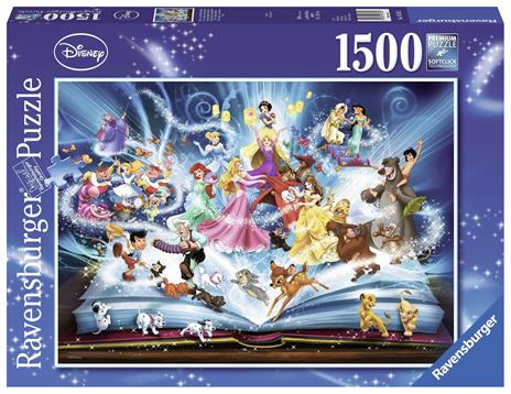 Ravensburger - Puzzle Il Magico Libro Delle Fiabe Disney, 1500 Pezzi, Puzzle Adulti